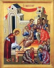 Icon of Christ washing the Apostles' feet